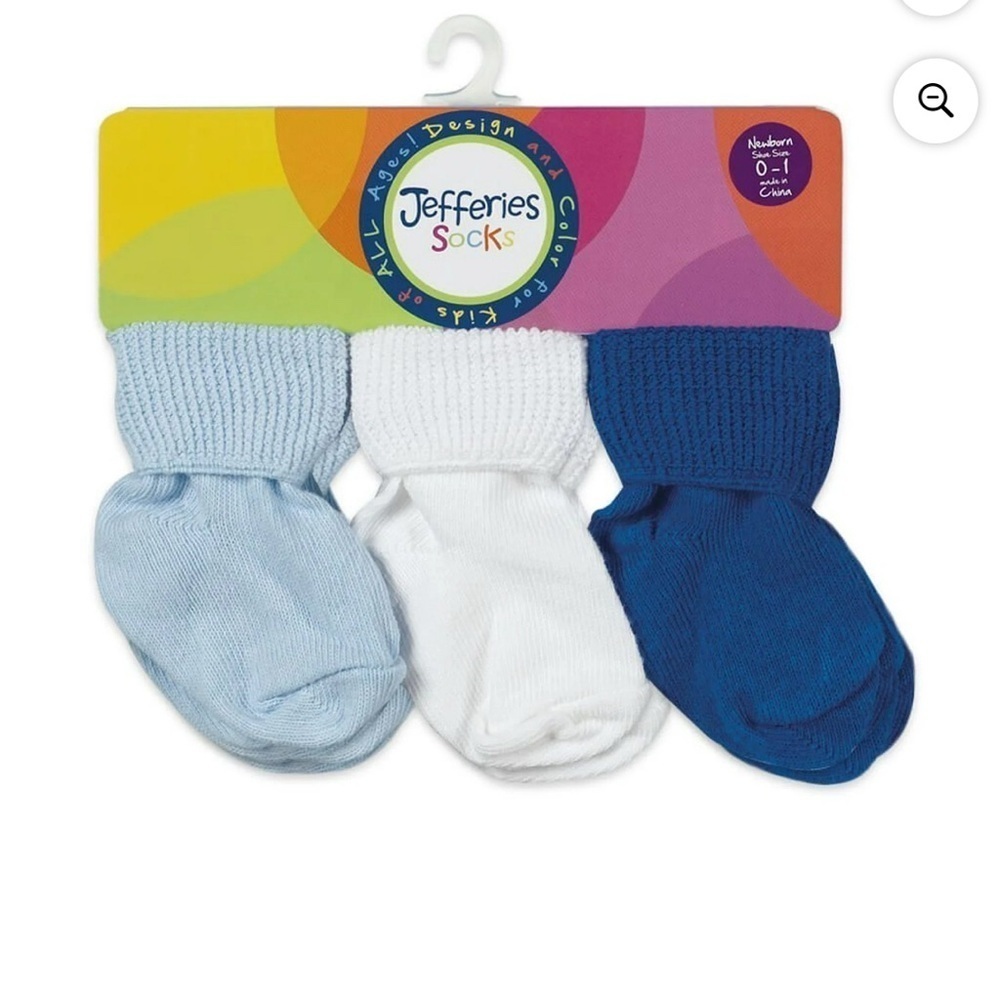 Jefferies Socks Classic Baby Bootie Turn Cuff Socks 6 Pair Pack Newborn